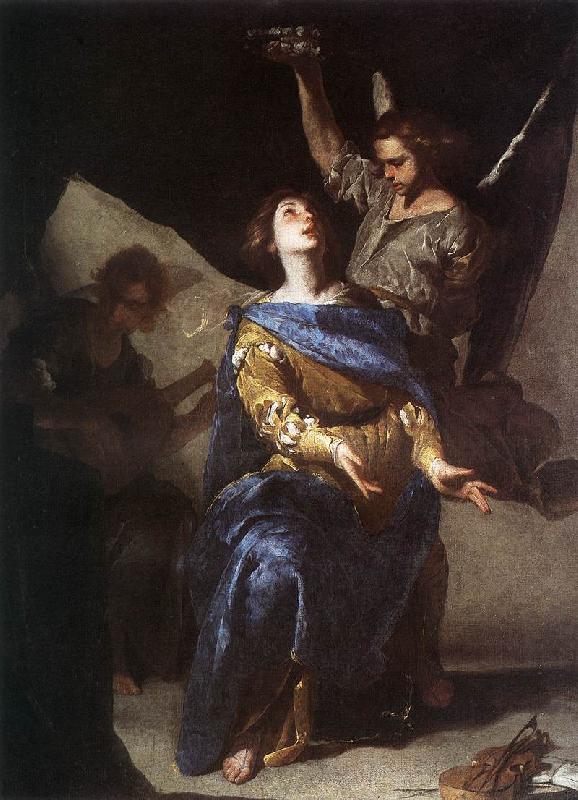 CAVALLINO, Bernardo The Ecstasy of St Cecilia df oil painting picture